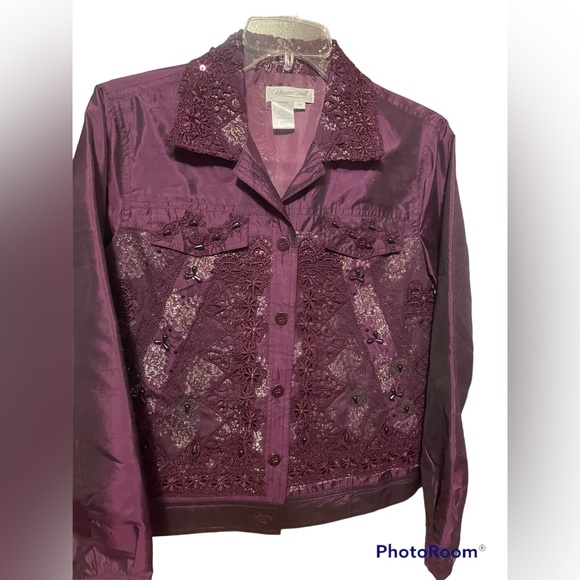 Coldwater Creek Plum Color Jacket Purple Size Petite Medium - Picture 5 of 5